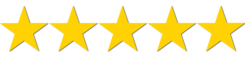 Golden 5 Star Rating PNG